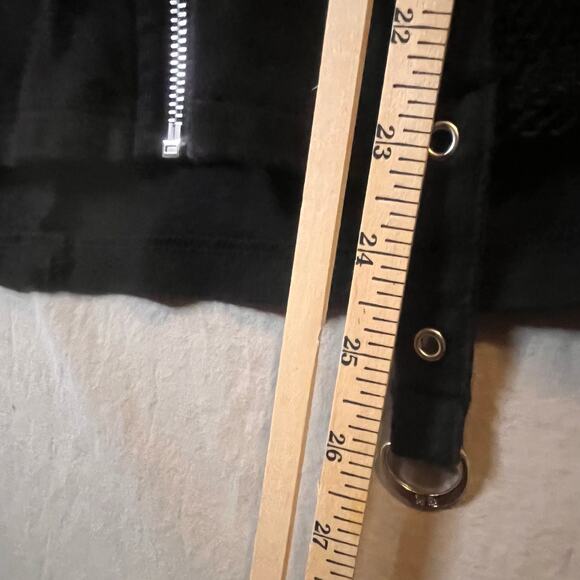 Gothic Punk Mesh Skull Women Small Hoodie Jacket Zip Up D-Ring Straps Grunge - Picture 3 of 7